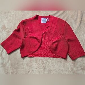 Herve Leger Lipstick Red Brilynn Bolero Size Medium